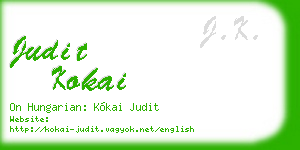 judit kokai business card